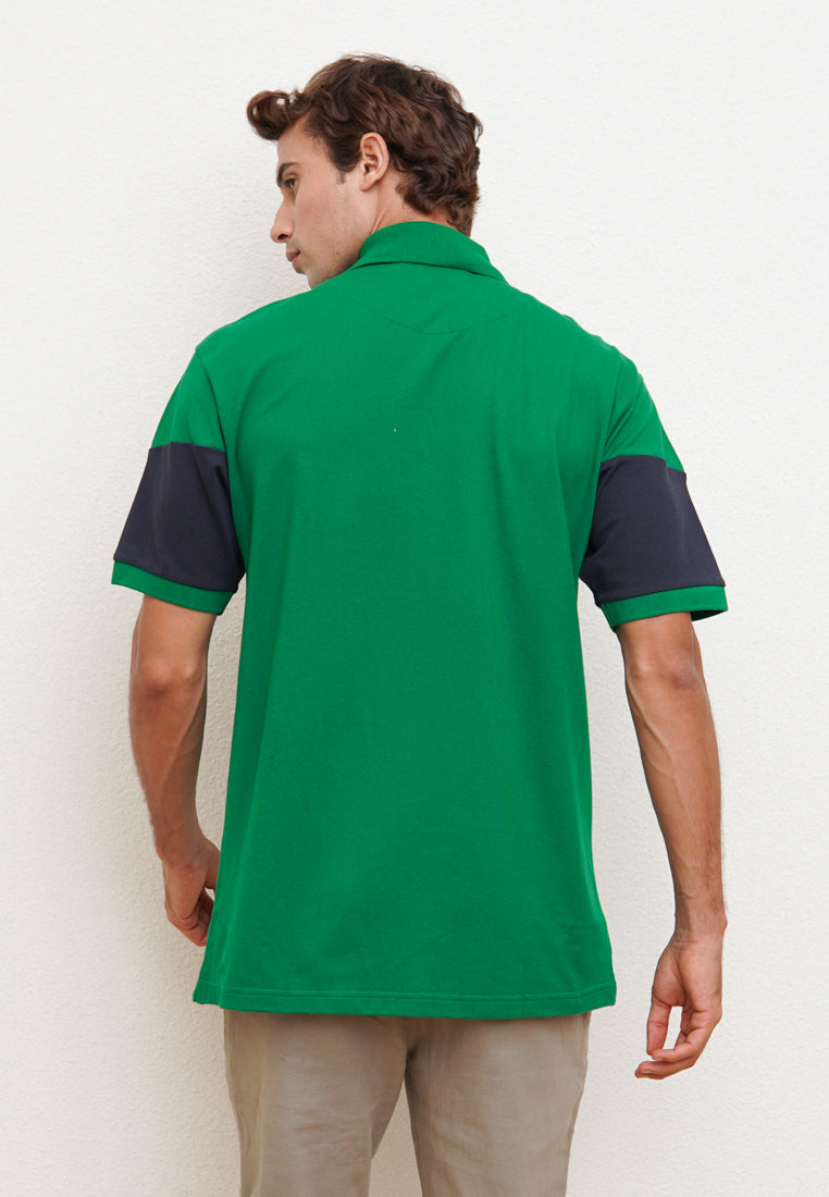 Green Men's Short Sleeve Polo Shirt