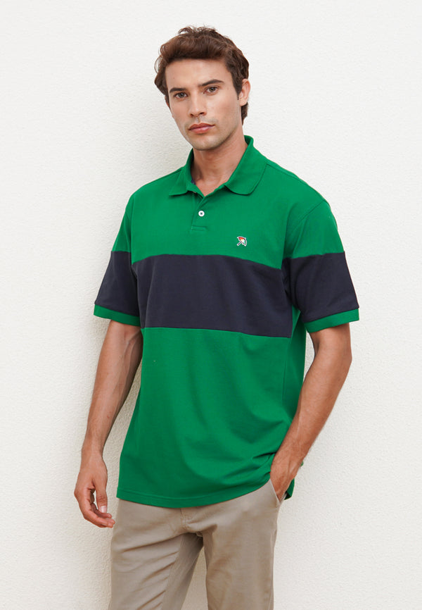 Green Men's Short Sleeve Polo Shirt