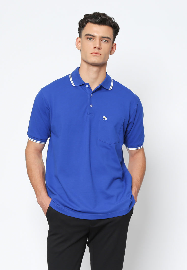 Blue Basic Polo Shirt