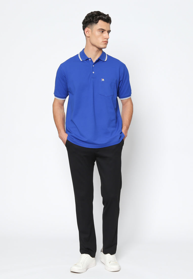 Blue Basic Polo Shirt