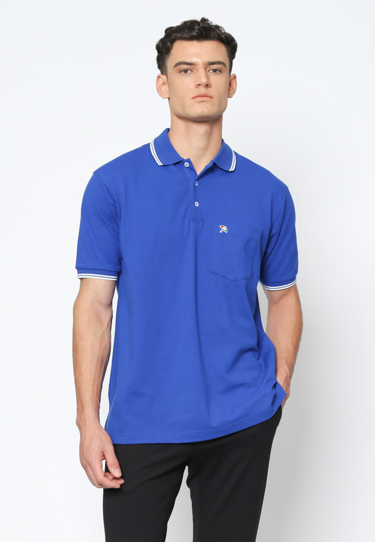 Blue Basic Polo Shirt