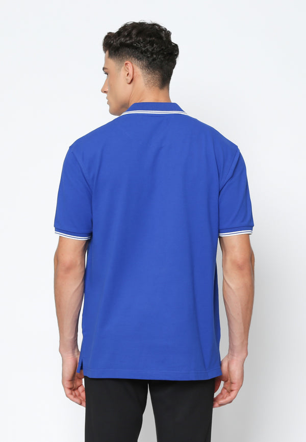 Blue Basic Polo Shirt