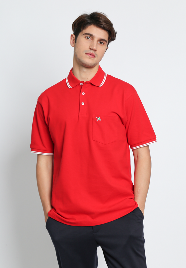 Red Short Sleeve Men's Polo Shirt