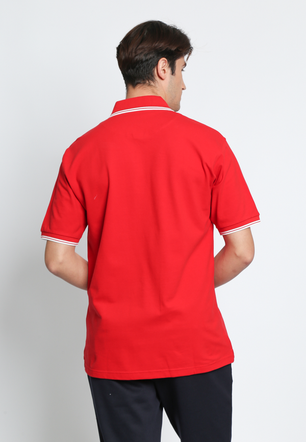 Red Short Sleeve Men's Polo Shirt