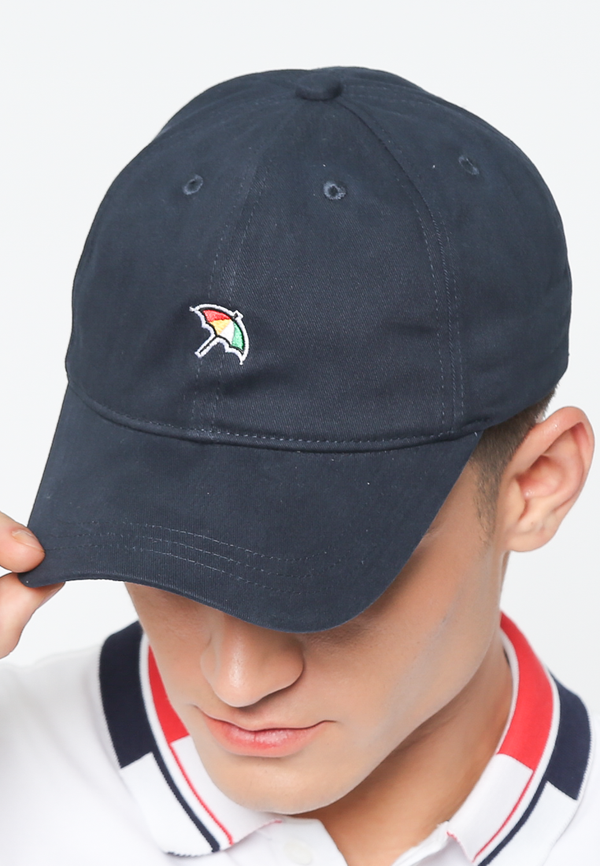 Navy Cap Cotton Embroidery Detail