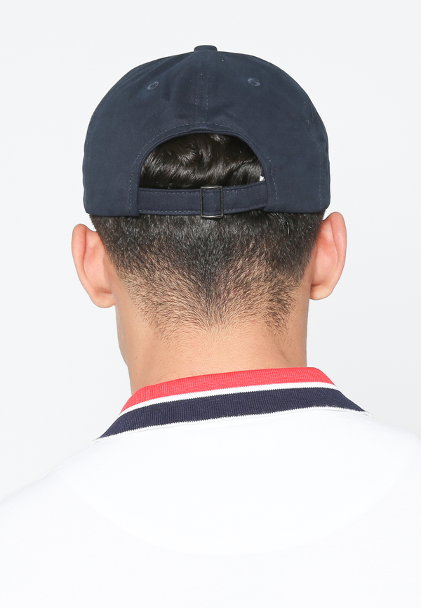 Navy Cap Cotton Embroidery Detail