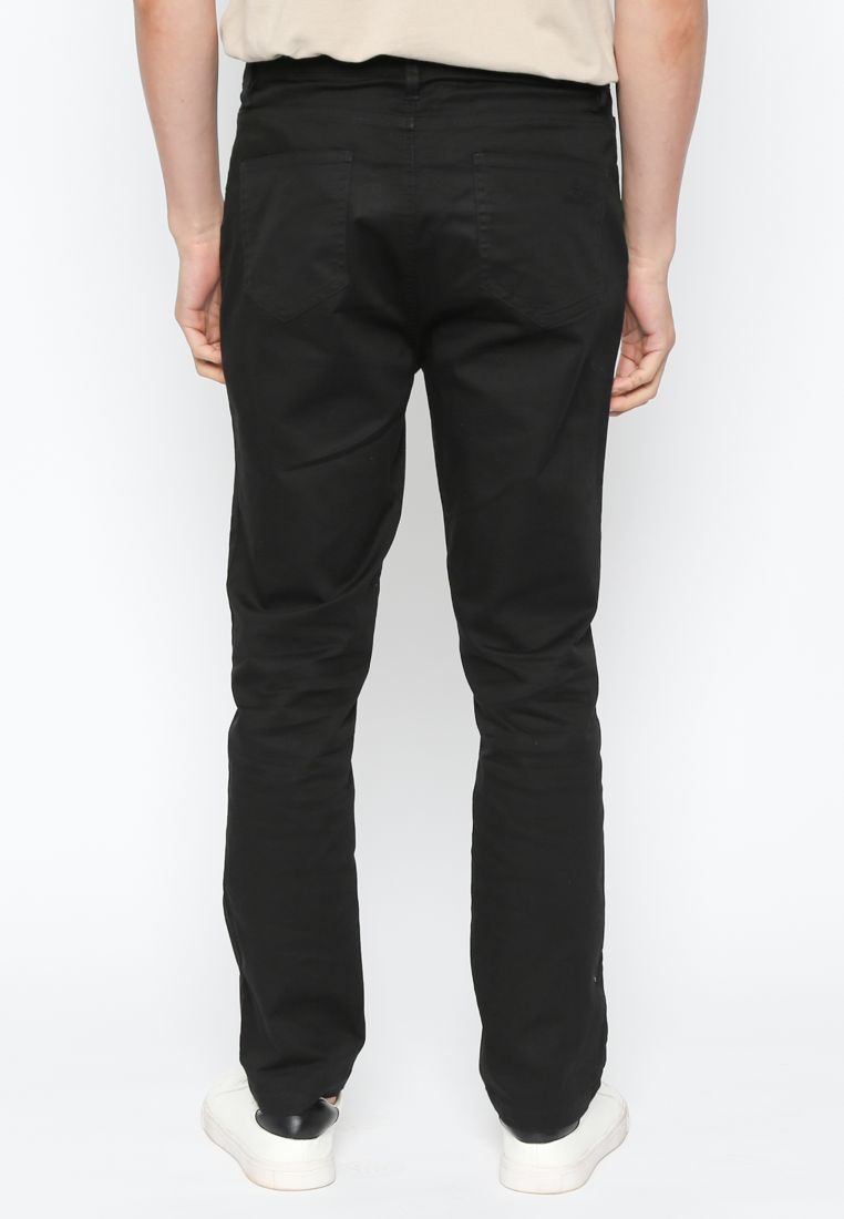 Black Men's Basic Black Chinos