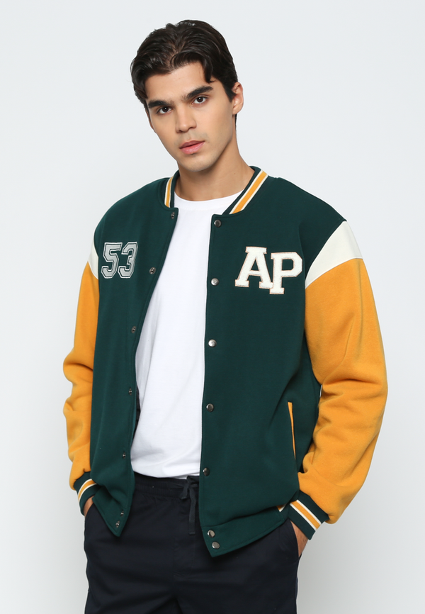 Men'S Green Varsity Jacket