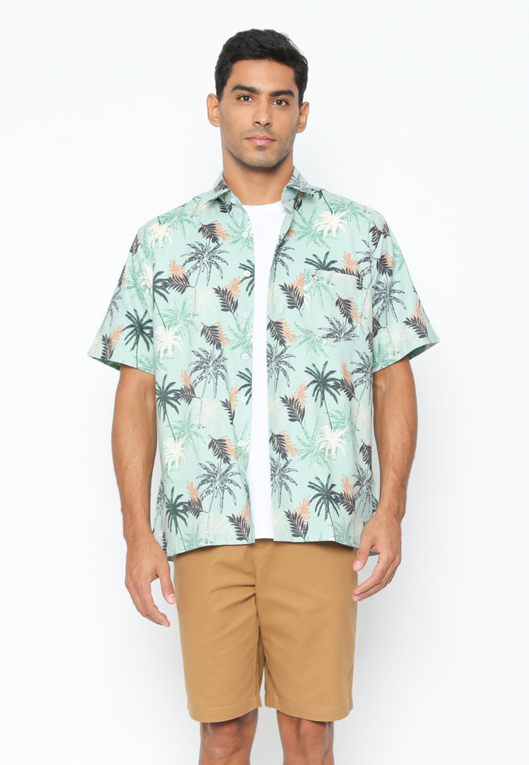 Men's Short Sleeve Shirt in Light Green