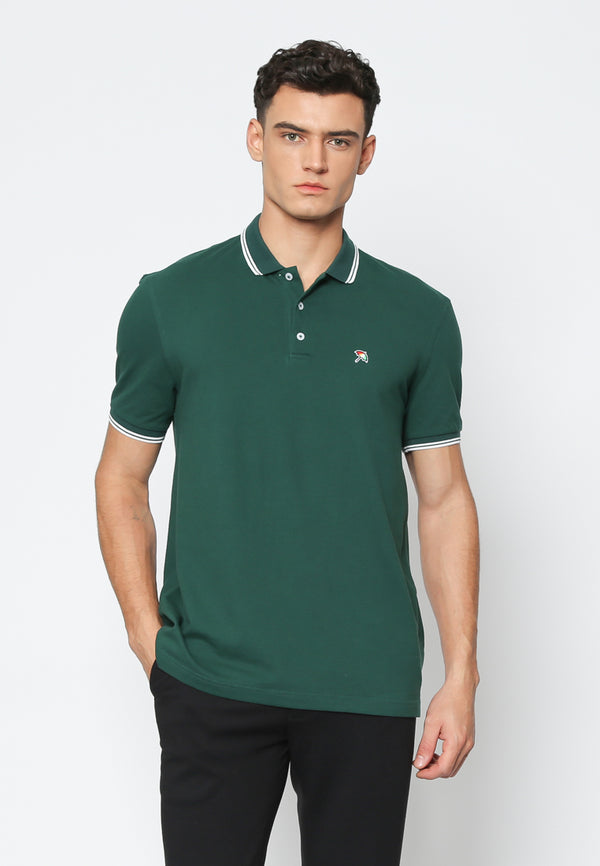 Green Basic Polo Shirt