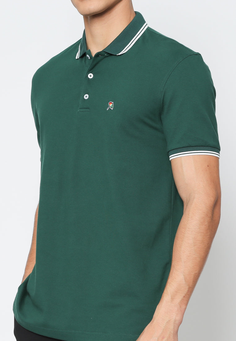 Green Basic Polo Shirt