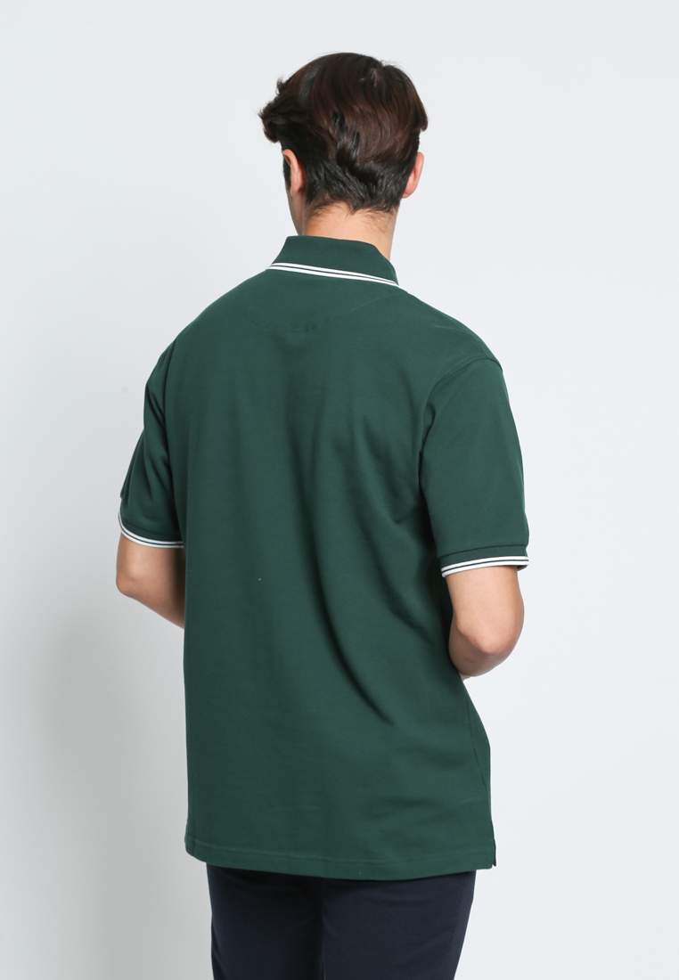 Dark Green Casual Polo Shirt Regular Fit
