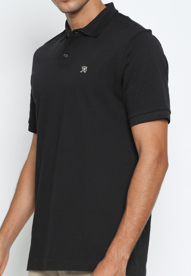 Black Short Sleeve Polo Shirt