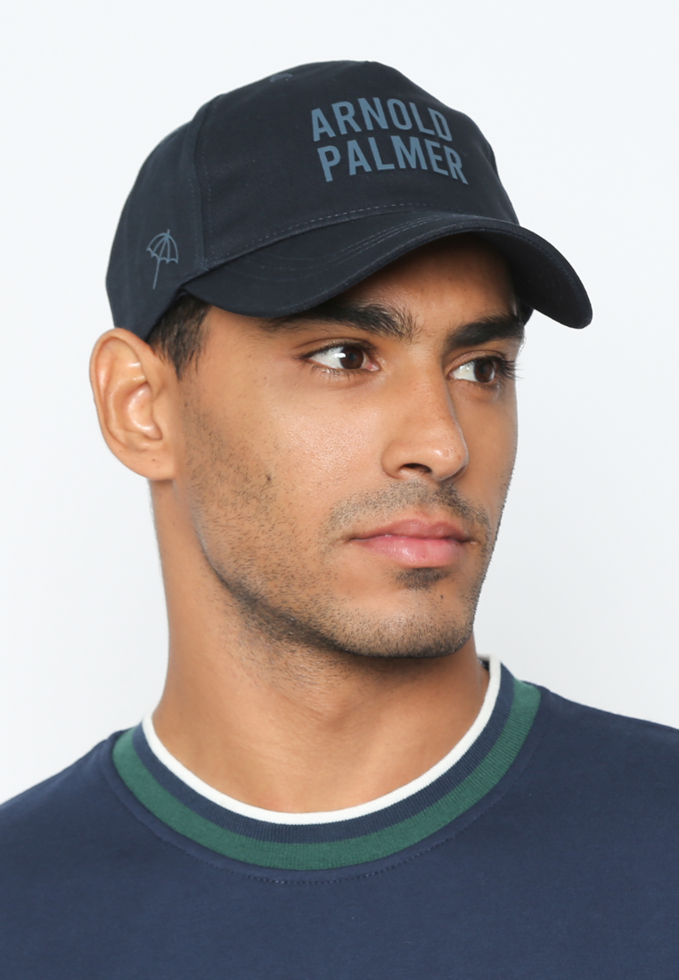 Navy Twill Cap with Rubber Print