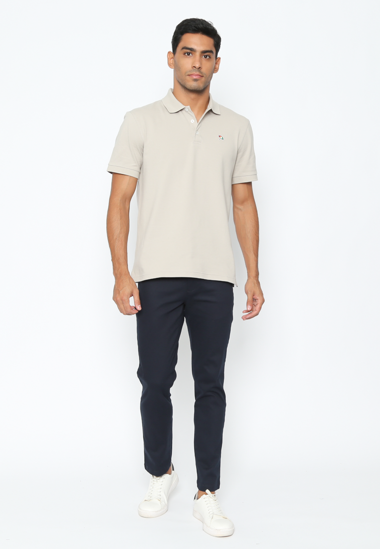 Men's Cream Polo Shirt Modern Fit