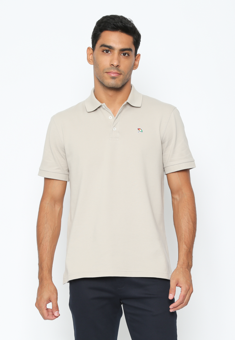 Men's Cream Polo Shirt Modern Fit