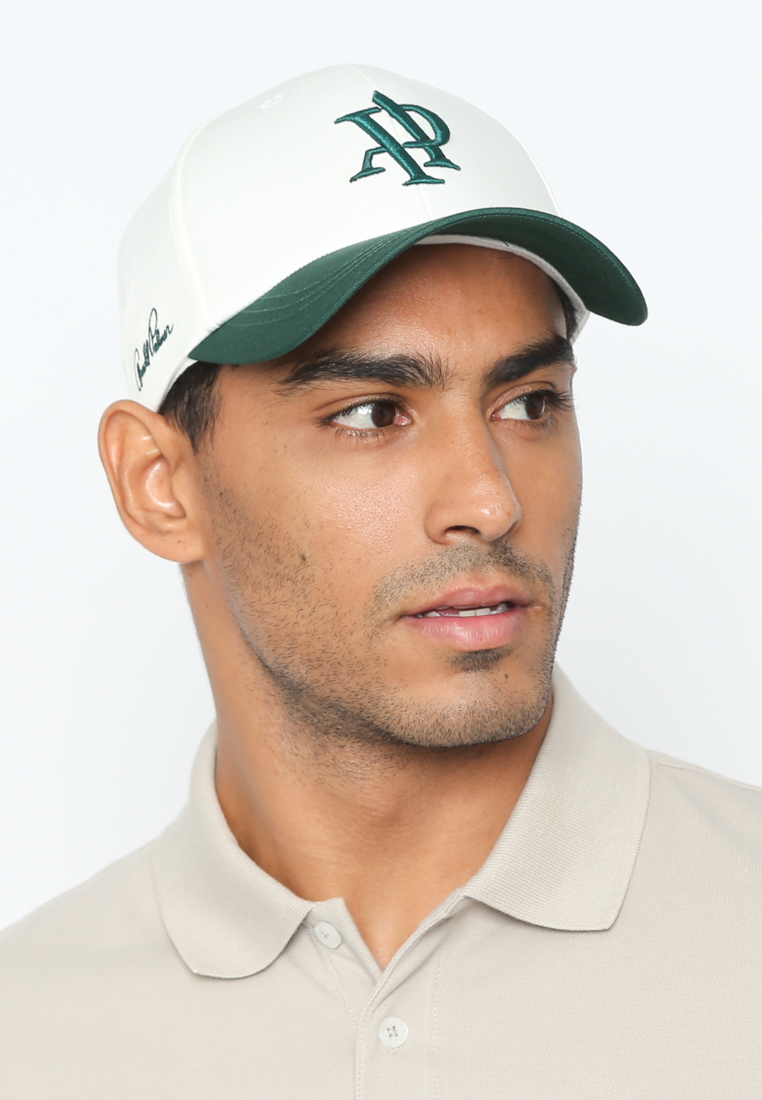 White Cap with Green Visor