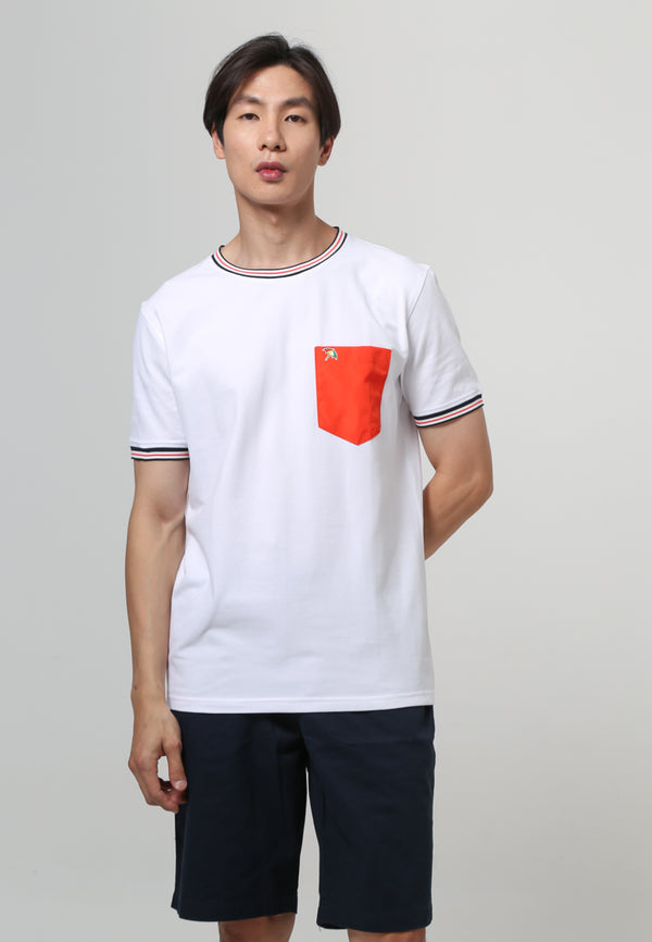 Pique T-Shirt With Contras Pocket