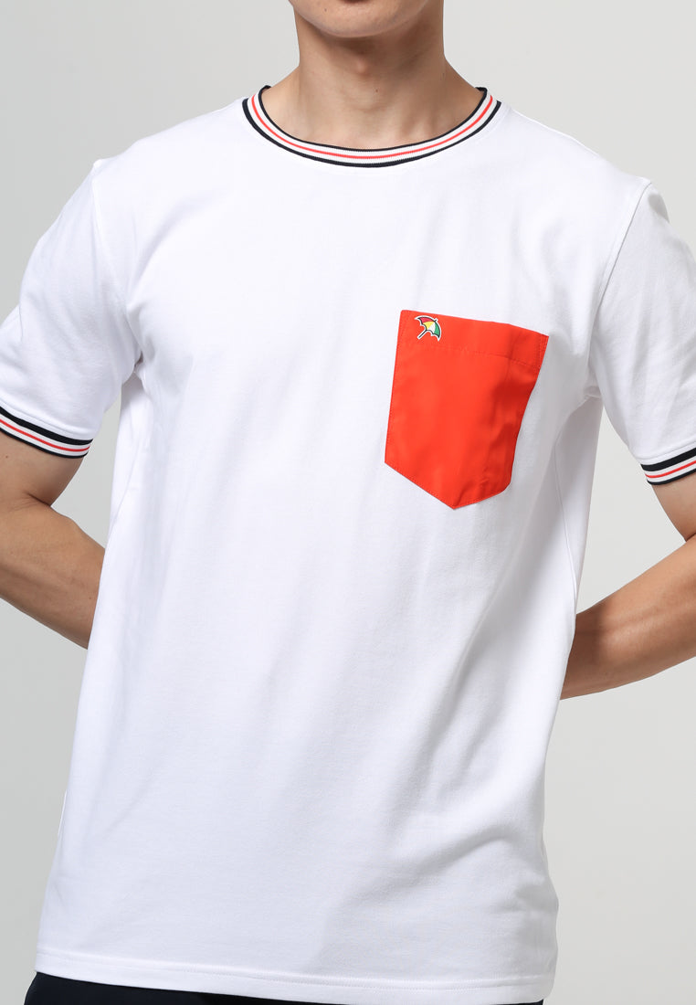 Pique T-Shirt With Contras Pocket