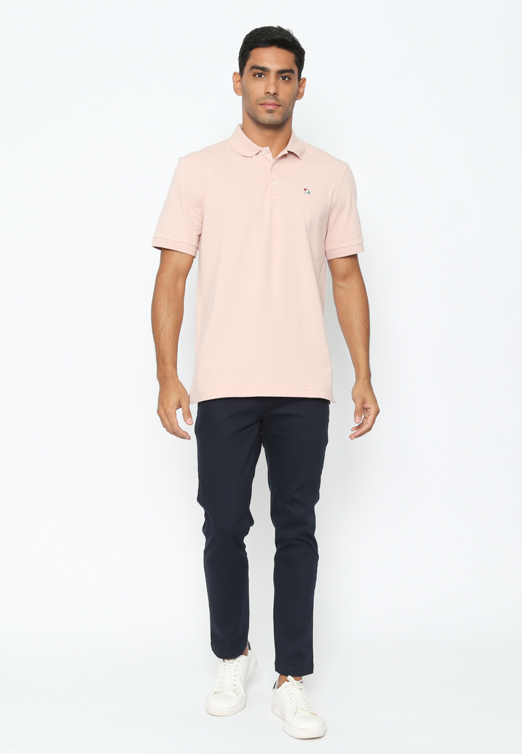 Men's Light Pink Polo Shirt Modern Fit