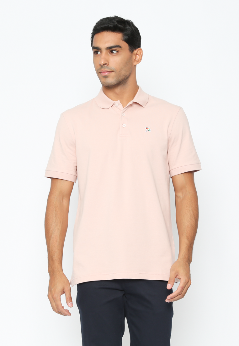 Men's Light Pink Polo Shirt Modern Fit