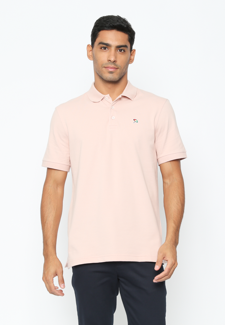 Men's Light Pink Polo Shirt Modern Fit