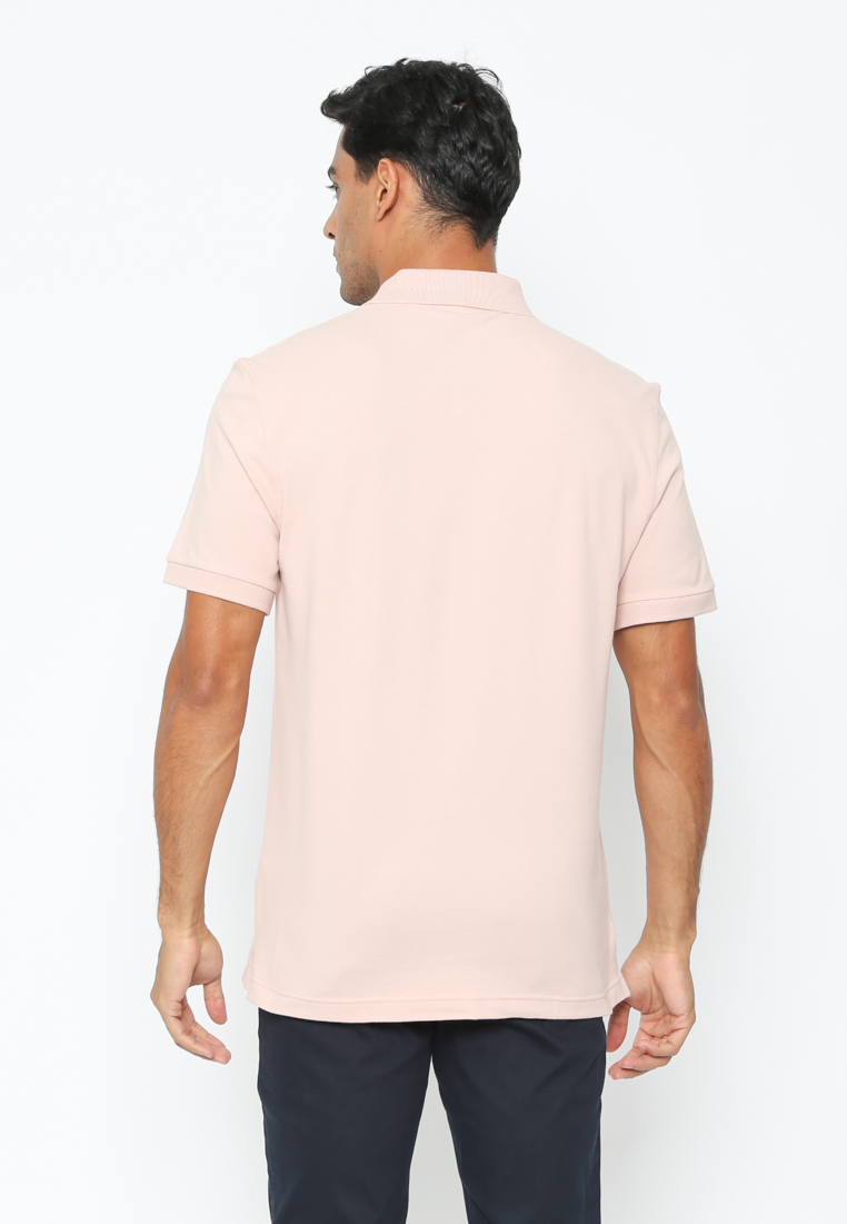 Men's Light Pink Polo Shirt Modern Fit