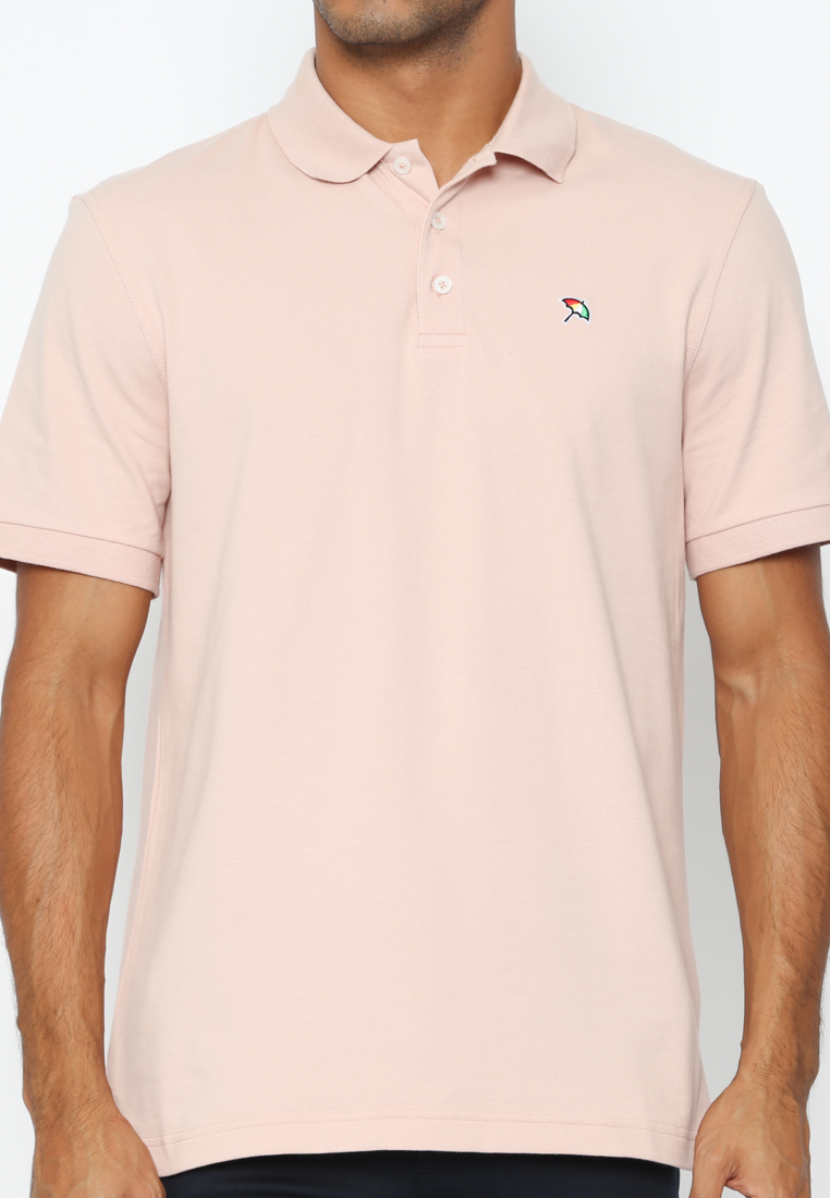 Men's Light Pink Polo Shirt Modern Fit