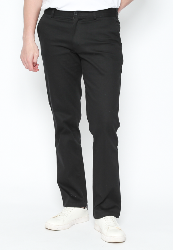 Men'S Black Chinos Long Pants