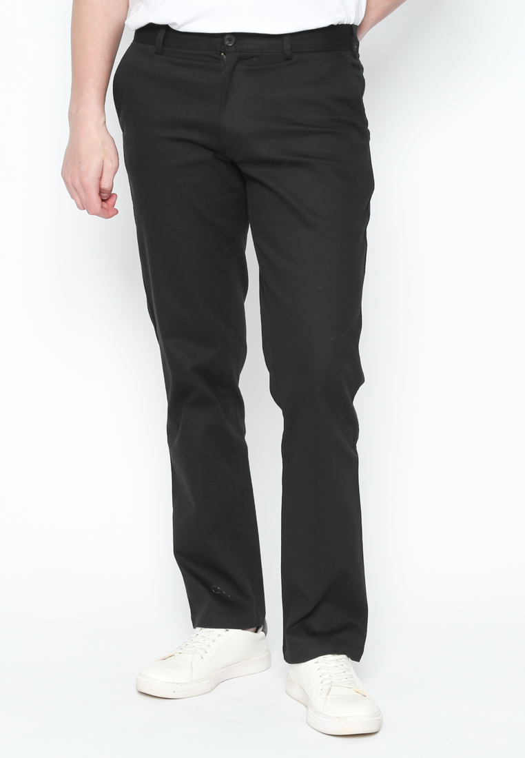 Men'S Black Chinos Long Pants