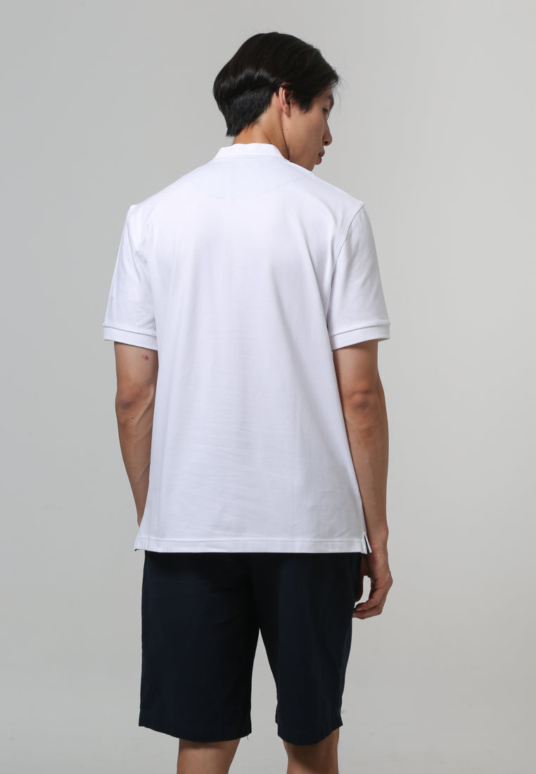 Modern Fit Henley Polo Pique
