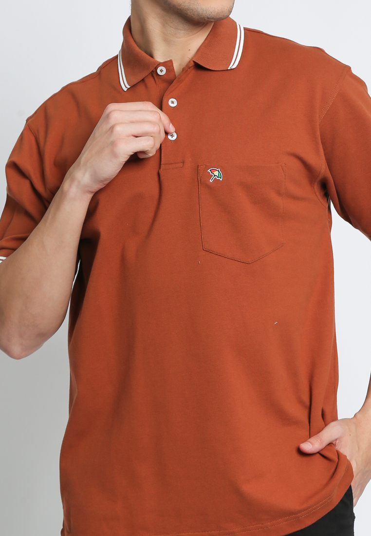 Brown Casual Polo Shirt Regular Fit