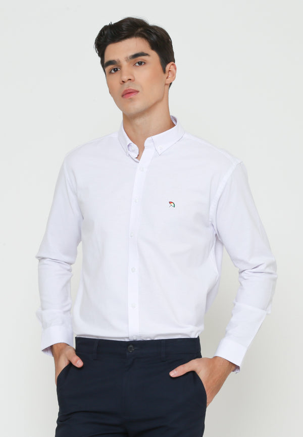 Men's White Long Sleeve Shirt