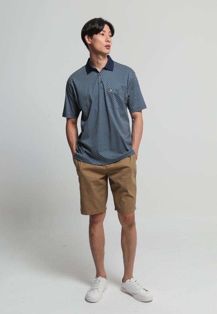 Black-Plain Gold Heritage Polo Shirt