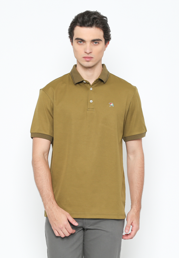 Men's Green Short Sleeve Polo Shirt