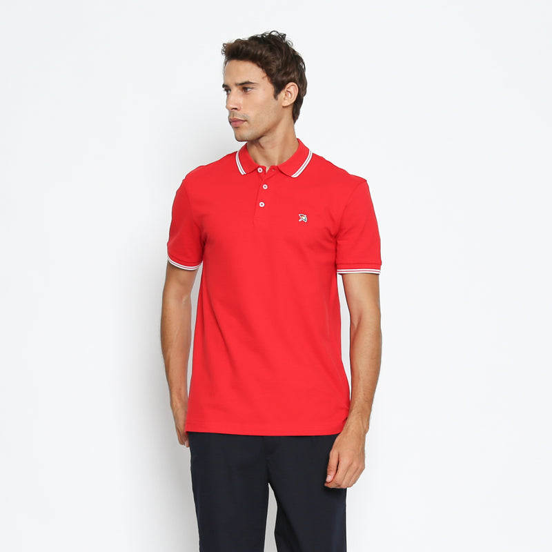 Red Casual Polo Shirt Regular Fit