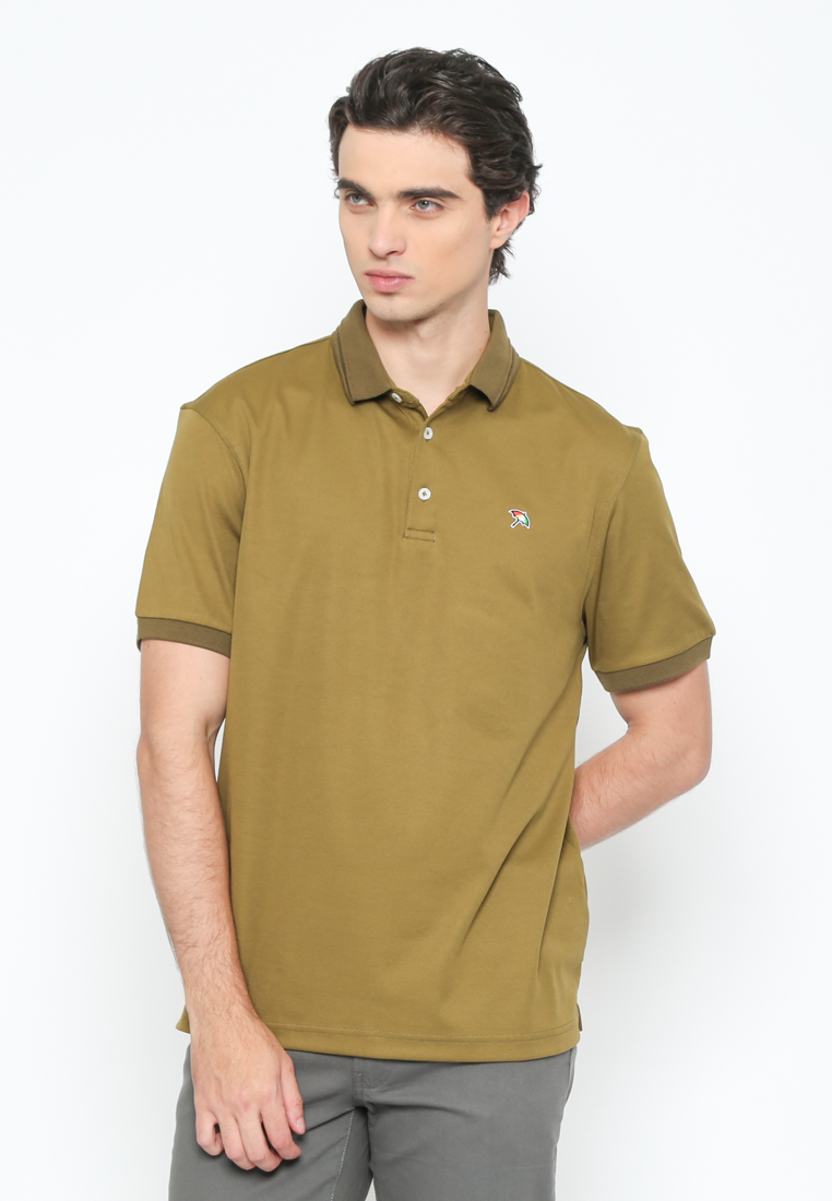 Men's Green Short Sleeve Polo Shirt