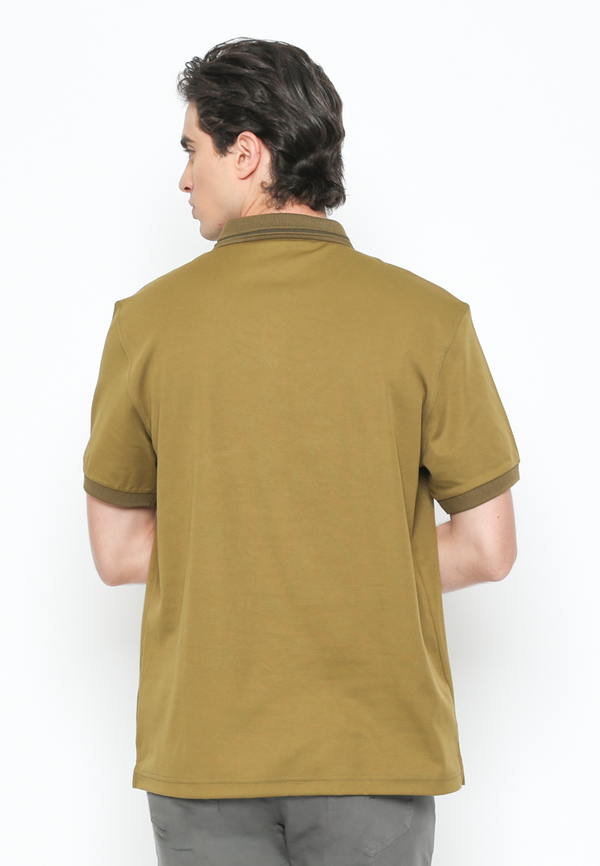 Men's Green Short Sleeve Polo Shirt