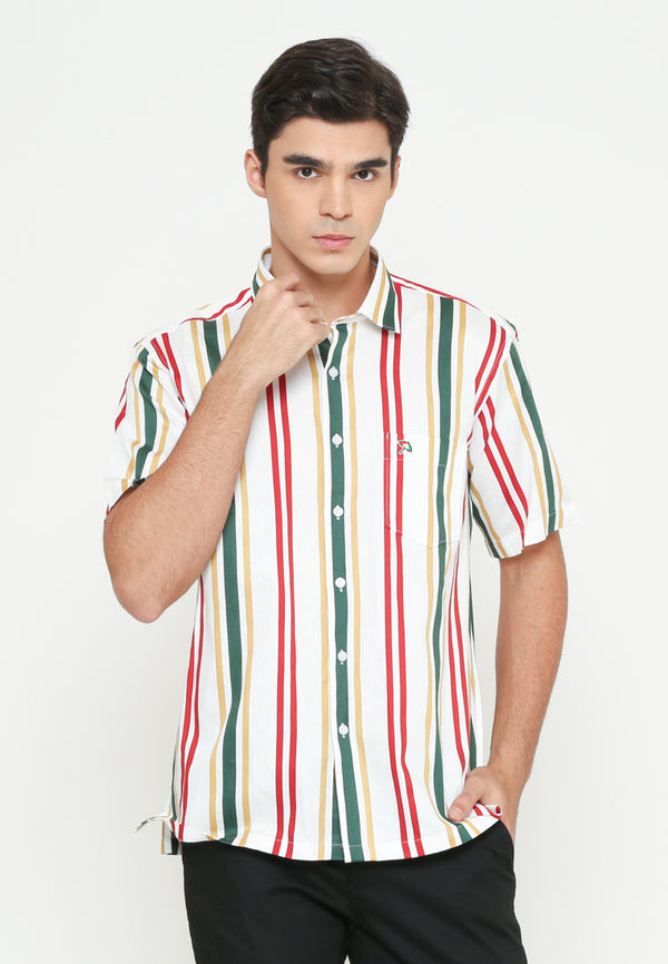 Men's Striped Short Sleeve Shirt