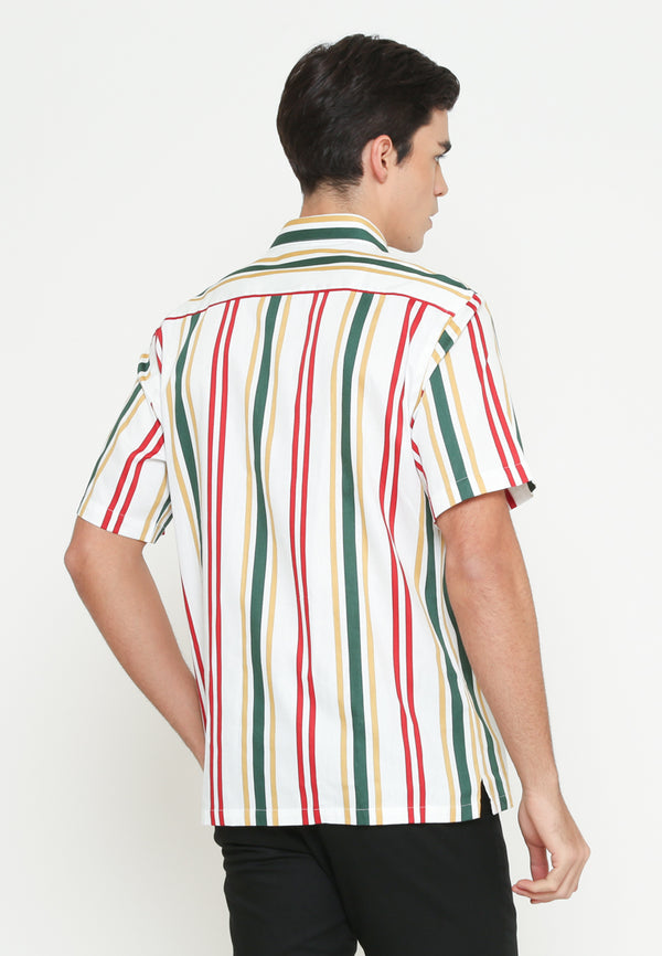 Men's Striped Short Sleeve Shirt