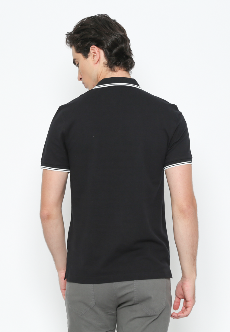 Black Casual Polo Shirt Regular Fit