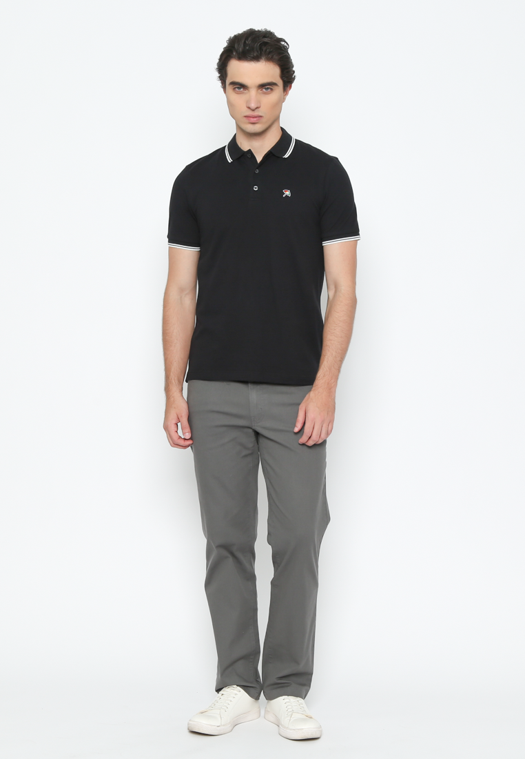 Black Casual Polo Shirt Regular Fit