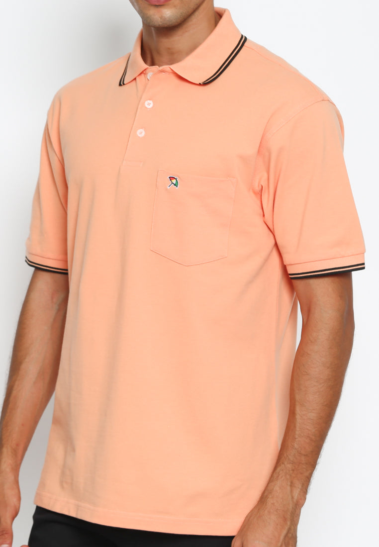 Light Orange Short Sleeve Polo Shirt