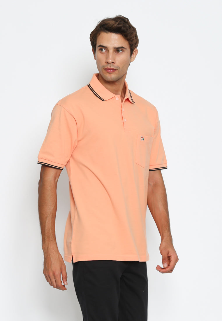 Light Orange Short Sleeve Polo Shirt