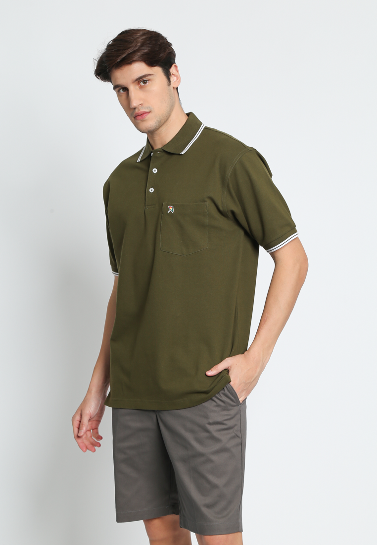 Olive Casual Polo Shirt Regular Fit