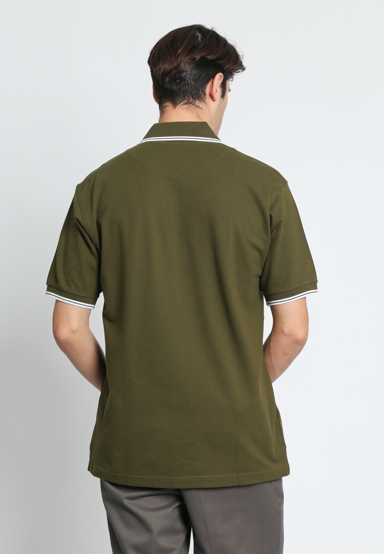 Olive Casual Polo Shirt Regular Fit