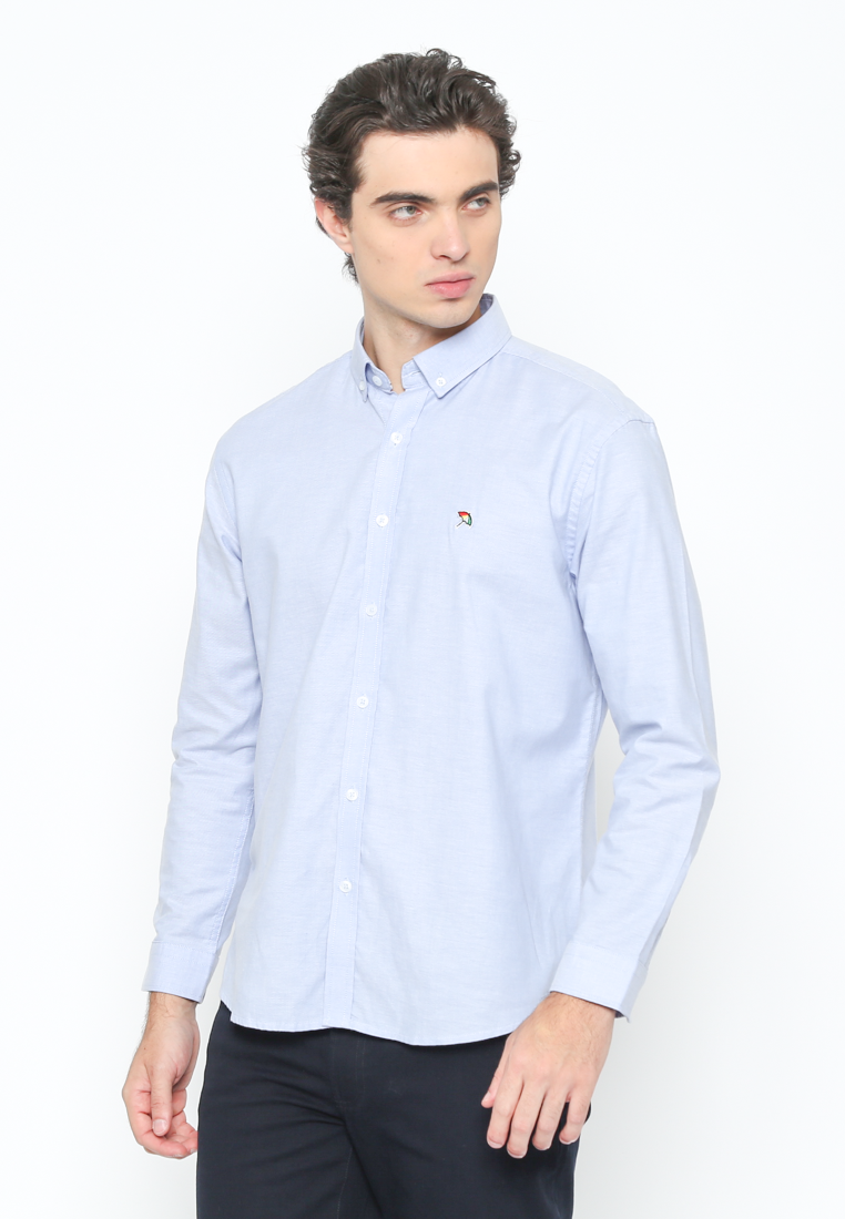 Men's Blue Long Sleeve Shirt