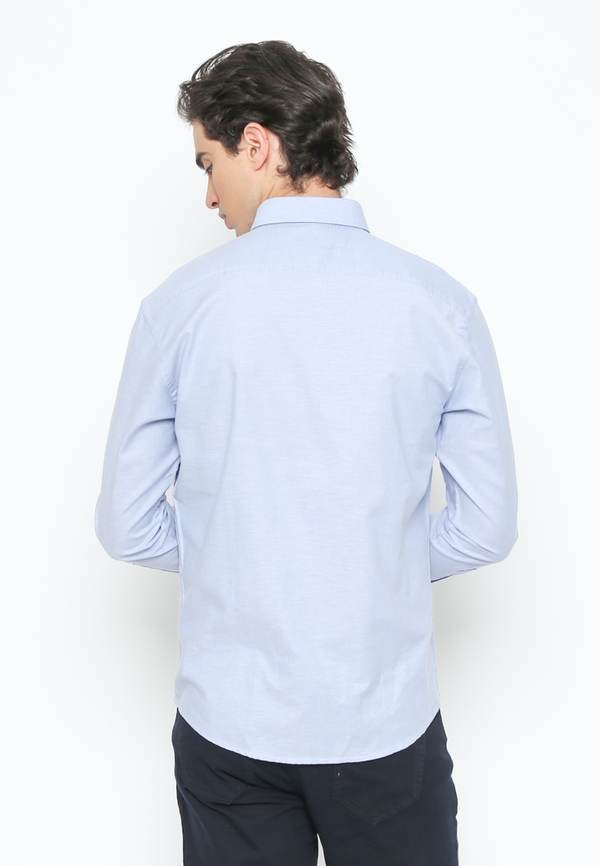 Men's Blue Long Sleeve Shirt