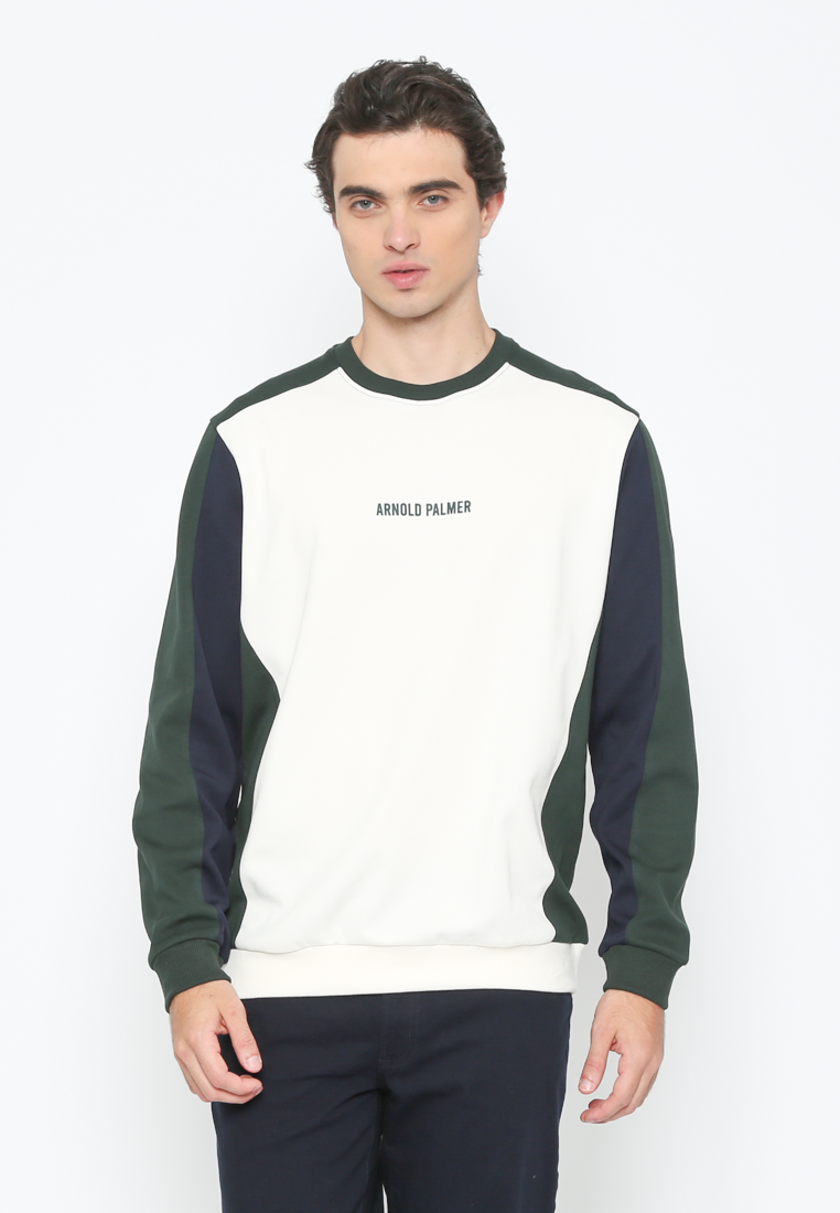 Men's White Long Sleeve Sweatshirt