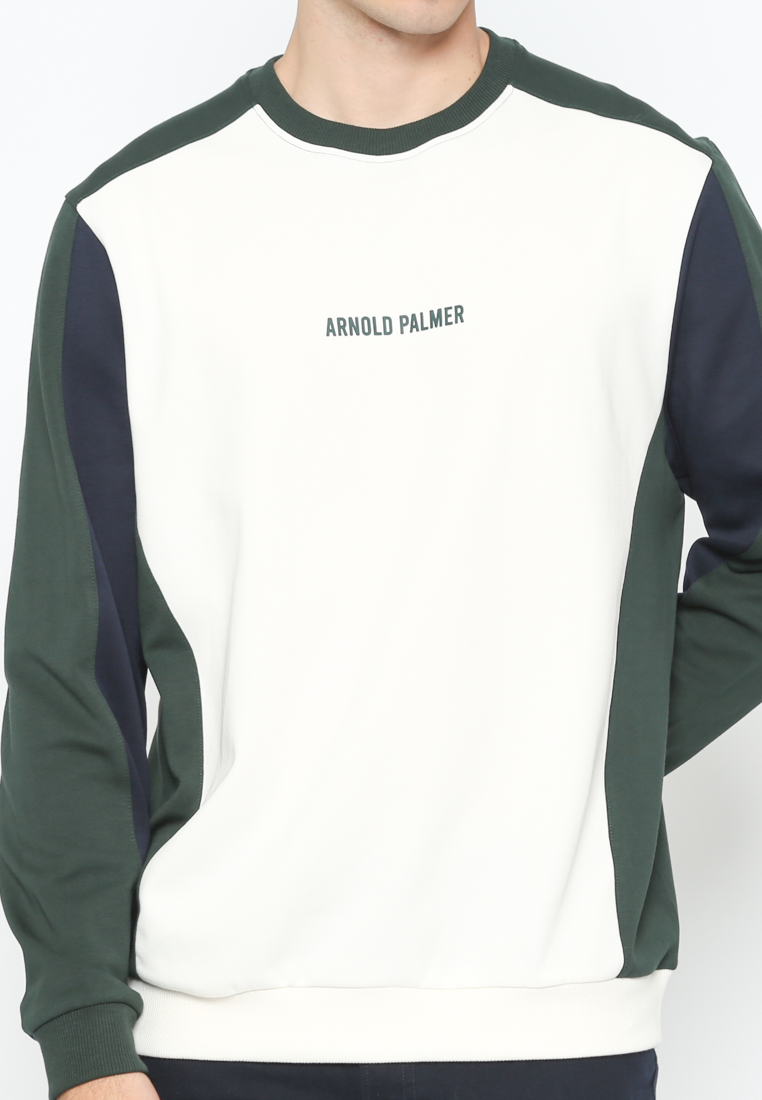 Men's White Long Sleeve Sweatshirt